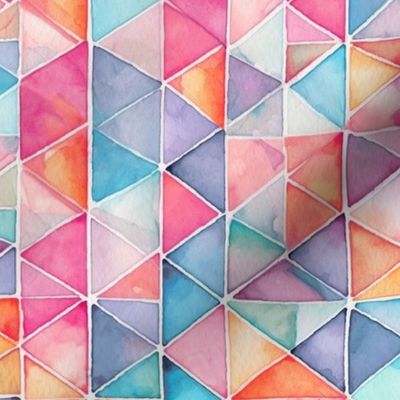 Geometric watercolor pink