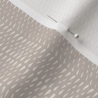Micro Abstract Geo _ Creamy White, Silver Rust Blush _ Geometric Stripe