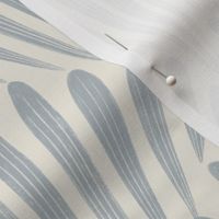 scallop fans _ creamy white_ french grey blue _ art deco geometric seashells