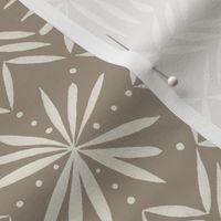 southwest geometric _ creamy white_ khaki brown _ hand drawn artistic snowflake 