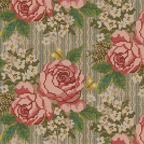 Vintage Needlepoint Fabric, Wallpaper and Home Decor | Spoonflower