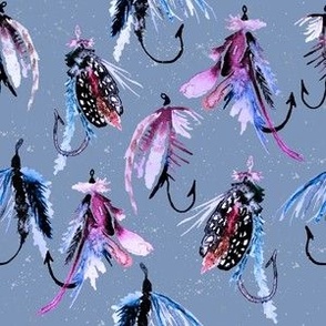 Medium Blue Lures in Watercolour / Fly Fishing