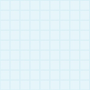 Small Scale Blender - Baby Blue Dotted Squares/Checks on Light Blue