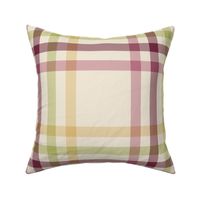 Blanket Plaid | Cottage Garden - Pink, Green, Yellow | Cabin Charm