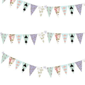 French Script Bunting Large 10 x 9
