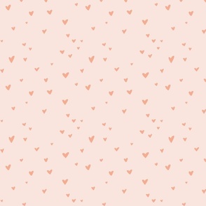 peachy pink mini scattered hearts