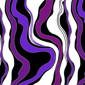 70's Go with the Flow -vertical-black_ white_ purple 