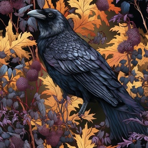 Enigmatic Raven's Embrace