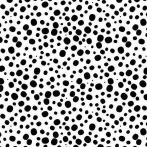 Black dots on white 6x6 repeat