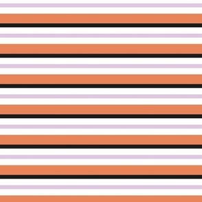 Bold halloween stripe, purple, black,  orange and white