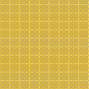 French Country linen yellow checkered print on dark yellow with medium dots