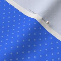 French Country linen blue with small blue dots 