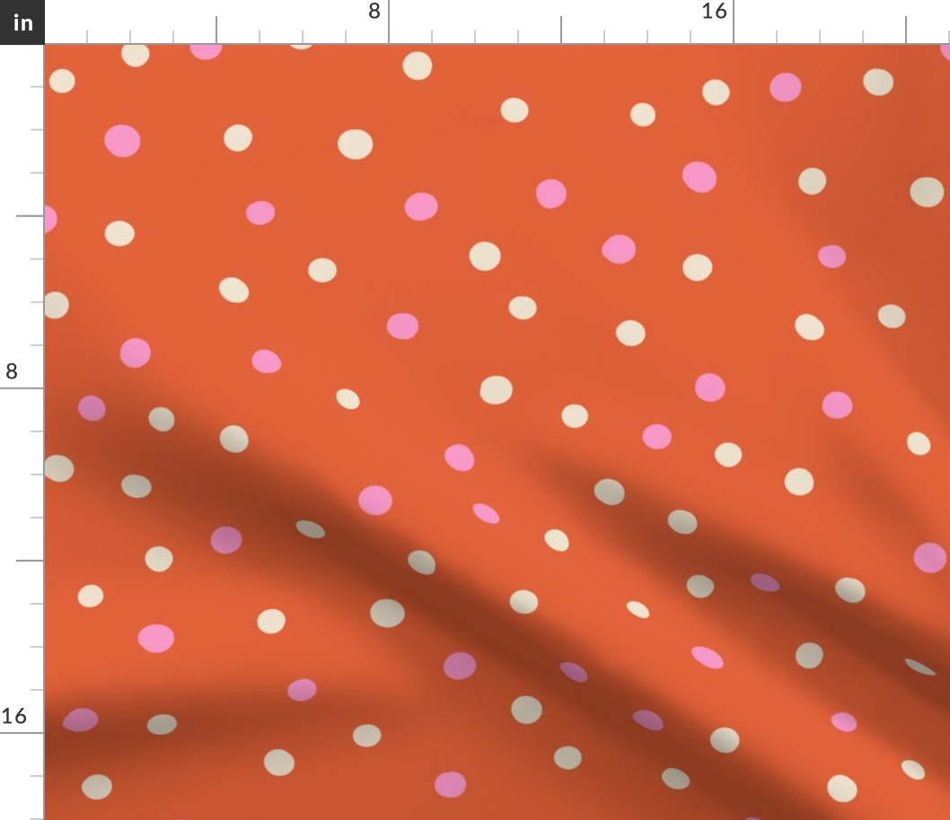polka dots - orange - medium