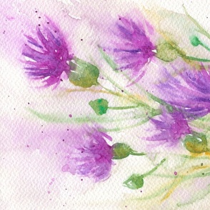 Watercolor Thistle