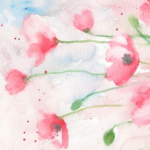 Loose Watercolor Poppies 2