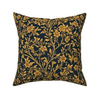 Golden Flowers Art Deco. Gold Foliage