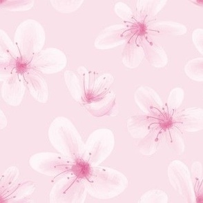 Pastel Pink and White Painted Flowers