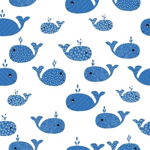 Cute Whales with adorable patterns