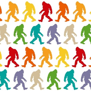 Large Scale Colorful Sasquatch on White