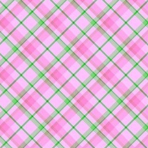 Preppy pink and green plaid