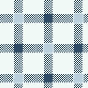 Large scale • Checkerboard dark blue - French country