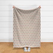 Modern Aster Floral for Home Decor - Rust and Dusty Pink, Large Scale