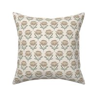 Modern Aster Floral for Home Decor - Bronze and Beige, Medium Scale