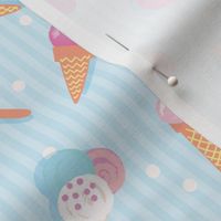(S) ice creams - pale blue stripe