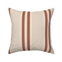 Multi Balanced Stripe - Beige and Rust, Large Scale