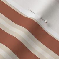 Multi Balanced Stripe - Beige and Rust, Large Scale