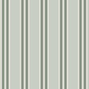 Multi Balanced Stripe - Sage Green, Small Scale