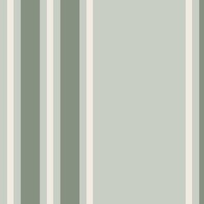 Multi Balanced Stripe - Sage Green, Large Scale