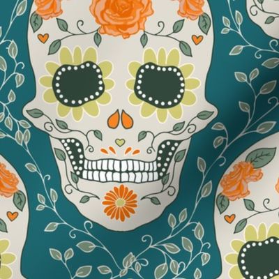 Halloween mexican skull - creepy monster