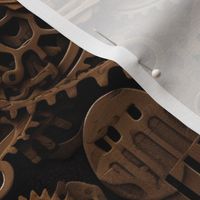 Bronze Grunge Steampunk Gears