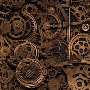 Bronze Grunge Steampunk Gears