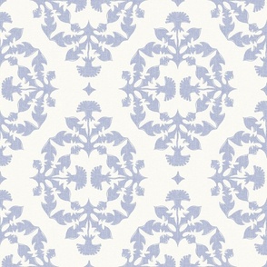 French Linen Dandelion Pale Blue Oval - 12