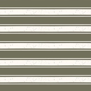 small holiday candy cane stripe in dark green and cream