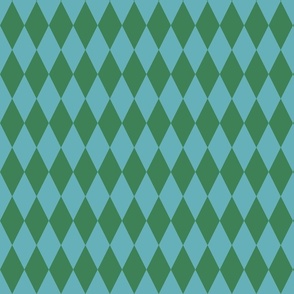 harlequin - med blue and green