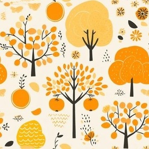 mid_century_modern_orange_fruit_trees_honey_bee_sunshi_1
