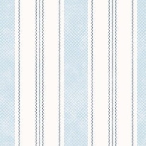 New Ticking Stripe with Washed Texture  _Nantucket Blue