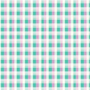 Orchid Breeze Gingham: Teal & Purple