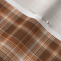 Brown and White  JK Twill Plaid