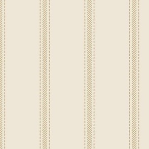 Ticking Stripe | Gold Tan | Farmhouse + Cottage | Large - 4.8" Repeat/2.4" Stripe Width