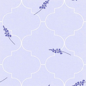 Purple Lavender sprigs on tile
