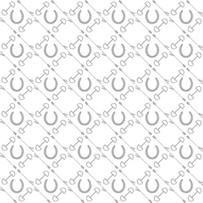 Equestrian Light Gray on White (Small)
