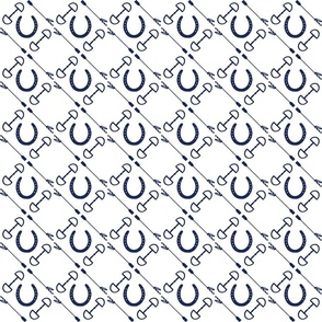 Equestrian Navy on White (Small)