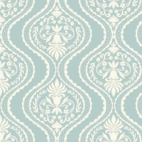 A la campagne large French country chic vintage  light teal  blue 