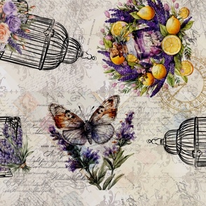 Lemons and Lavender French Country Birdcages