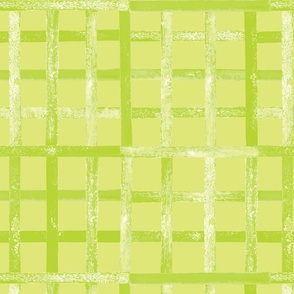 Bold Checks Block Print College of Squares and Plaid - Lime Green