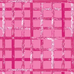 Bold Checks Block Print College of Squares and Plaid - Pink
